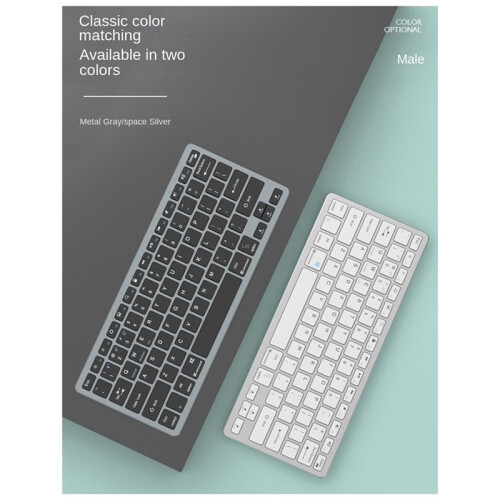 Wireless Keyboard and Mouse Kit Rechargeable 2.4G  Combination Keys for IOS/Android/Windows Keyboard Gray