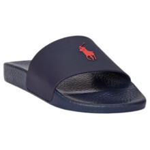 (10 UK, Royal Blue/White) Ralph Lauren Mens Polo Moulded Footbed Pool Slides
