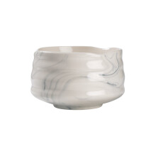 Ceramic matcha bowl CHiATO Chawan Cloud Mist – White / Greyish blue