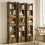 Tall Narrow 5-Tier Bookcase with Drawers 8