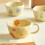Elegant Floral Ceramic Mug Coffee Cup with Flower Decorations, 250ml Spring Drinkware for Home Decor,C 5