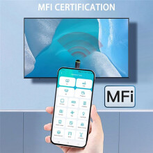 OCRUSTAR Universal Remote Control Adapter for Phone,MFi Certified IR Blaster for TV/AC/DVD/STB Work with IOS/Android