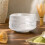 Ceramic matcha bowl CHiATO Chawan Cloud Mist – White / Greyish blue 3