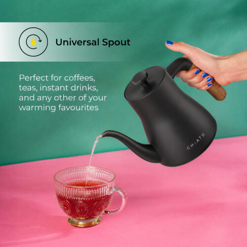 Electric kettle CHiATO flowPLAY Classic, 0.6 l – Black 1