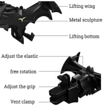 Bat Wings Biltelefonhållare, Bat Phone Hållare för Bil,Car Vent Phone Holder Mount, Universal Air Vent Mobiltelefonhållare