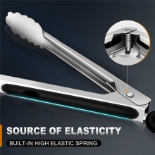 Grill Tongs, Bbq Tongs - 12inch and 16 Inch Extra Long Kitchen Tong, HeatResistant 600 Degrees Stainless Steel Tongs