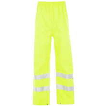 (S, Yellow) Dunlop Mens Hi-Vis Waterproof Trousers