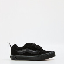 (4 UK, Black) Vans Childrens/Kids Knu Skool Leather Trainers
