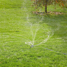 Heavy Duty Spinnings Sprinkler with Wheeled Base,Metal Whirling Sprinkler for 360 Degree Coverage in Gardens