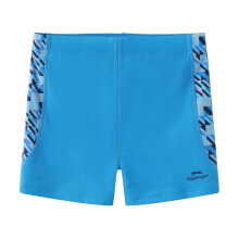 (11-12 Years, Blue/White) Slazenger Boys PI Geometric Pattern Swim Shorts