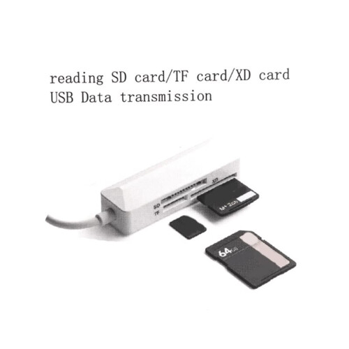 USB Card Reader /TF/XD 3 in 1 Multi-Function  Plug and  High Speed Memory Card Reader Convertert