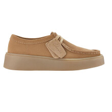 (9 UK, Dark Sand) Clarks Mens Suede Platform Shoes