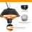 Outsunny Outsunny 600W Electric Heater Ceiling Hanging Halogen Light w/ Hook Chain Black 6
