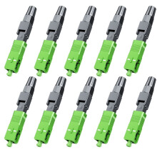 10 Stuks FTTH SC APC Optische Glasvezelkabel Snelconnector Snelle Koude Verbindingsadapter voor CATV-Netwerkinstallatie