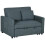 Loveseat Sofa Bed – Charcoal Grey Convertible Settee 1