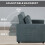 Loveseat Sofa Bed – Charcoal Grey Convertible Settee 5