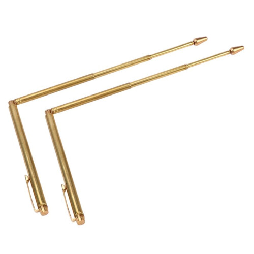 2Pcs Pure Copper Dowsing Rods Portable Dragon Seeking Tool Divining Rod Pen 2