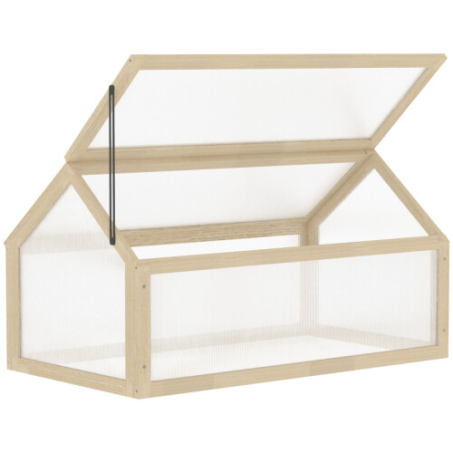 Wooden Cold Frame Greenhouse 90x52x50cm