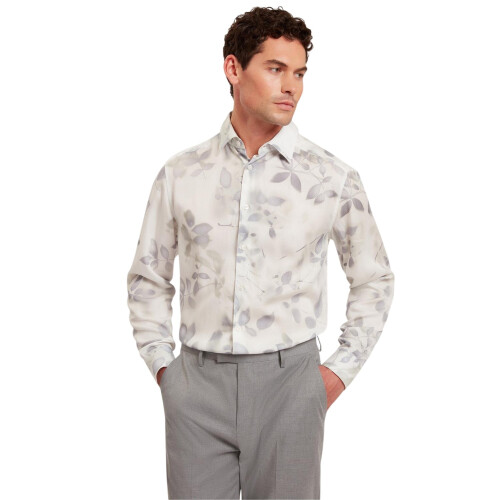Ted Baker (M, White) Ted Baker Mens Leaf Print Regular Shirt 2