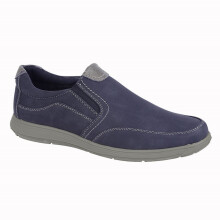 (11 UK, Navy) Scimitar Mens Twin Gusset Casual Shoe