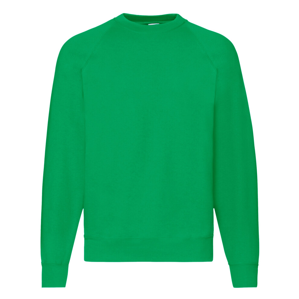 Fruit Of The Loom (L, Kelly Green) Mens Raglan Sleeve Belcoro Sweatshirt