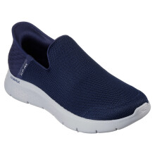 (12 UK, Navy) Skechers Mens Go Walk Flex No Hands Trainers