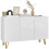 Modern White High-Gloss Sideboard w/ Hairpin Legs 1