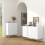 Modern White High-Gloss Sideboard w/ Hairpin Legs 2