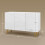 Modern White High-Gloss Sideboard w/ Hairpin Legs 3