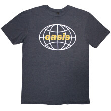 (S, Navy Blue) Oasis Unisex Adult 1998 World Tour - South America Back Print T-Shirt