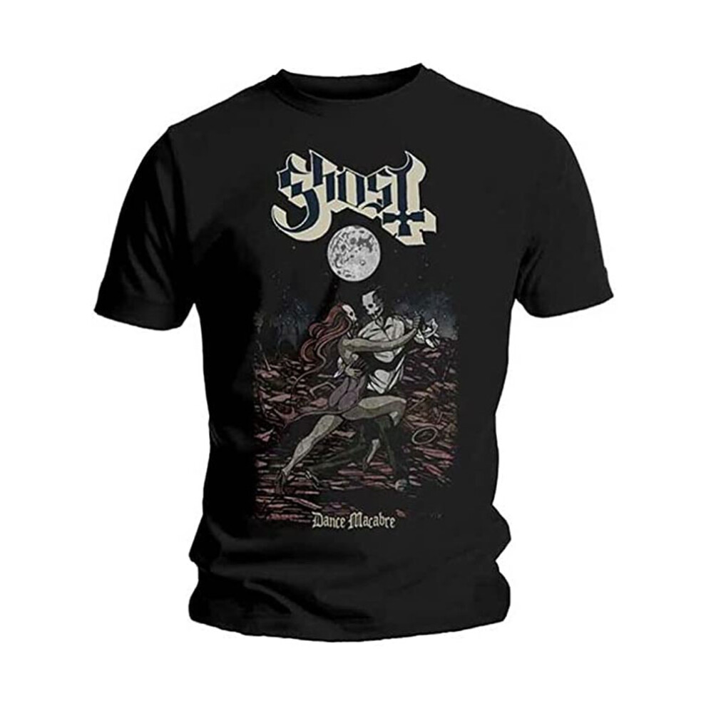 Ghost (L, Black) Unisex Adult Dance Macabre T-Shirt