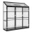 Polycarbonate Lean-to Greenhouse 6x1.5ft Black 1