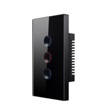 Tuya WiFi Touch-Schalter 110-240 V 2,5D Konkaver Stil Zigbee 3.0 Signalverstärker Funktioniert mit Alexa Home 3-Gang
