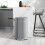 30L Metal Kitchen Bin, with Soft-Close Lid - Grey 2
