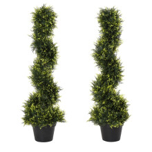 90cm Spiral Topiary Trees Set of 2 with Pots