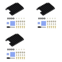 3X CM4 Dedizierter Aluminium-Kühlkörper für Raspberry Pi Compute Module 4 mit Wärmeleitpads, Passive Kühlung für CM4-Board