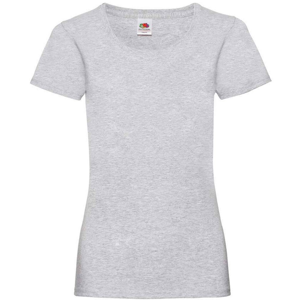 Fruit Of The Loom (Xs, Heather Grey) Womens/Ladies Valueweight Heather Lady Fit T-Shirt