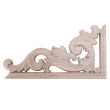 40pcs Left+Right(Each 20pcs) Vintage Wooden Carved Corner Onlay Furniture Wall Decor Unpainted Frame Applique
