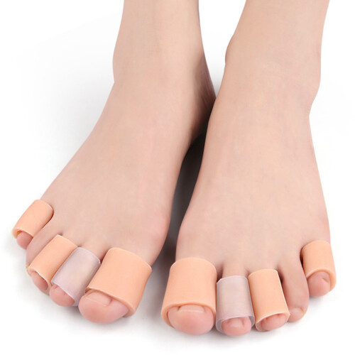Rörformade Tåskydd i Gel, 5-pack Beige S 1
