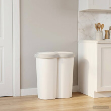 vidaXL Mülltonne Weiß 48 x 30 x 51 cm PP