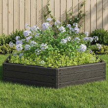 vidaXL Hochbeet Schwarz 148 x 129 x 25 cm PP