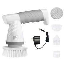 Electric Waterproof Portable Bathroom Cleaner Brush, Cordless Electric Cleaning Brush with 5 Replaceable Brush US Plug