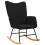 VidaXL vidaXL Schaukelstuhl Schwarz Stoff 2