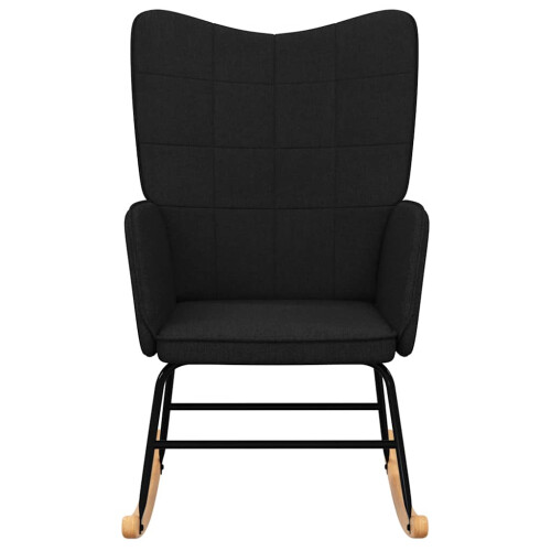 VidaXL vidaXL Schaukelstuhl Schwarz Stoff 2