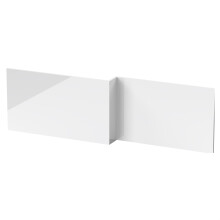 1700mm Waterproof Square Shower Bath Front Panel - Gloss White