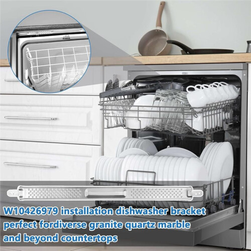 W10426979 24" Dishwasher Mounting Bracket Kit for , ,  - Granite & Quartz 1