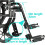 Universal Wheelchair Footrest Replacement - Adjustable Composite Footboard & Heel Loop, Foldable Comfort Support 7