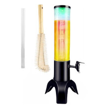 Drink Tower.1.5L Mimosa Tower Dispenser with Ice Tube and LED Light, 50oz/1.58 Qt Tabletop Beer Dispense for Parties