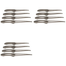 12X Korean and Japanese BBQ Tongs Self-Standing Grill Tongs Non-Slip Cooking Utensils Stainless Steel Tongs