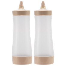 2X Bouteille Compressible Accessoires de Cuisine Distributeur de Condiments A Cruet de Sauce Sauce de Tomate Huile Vinaigre Sauce En Plastique